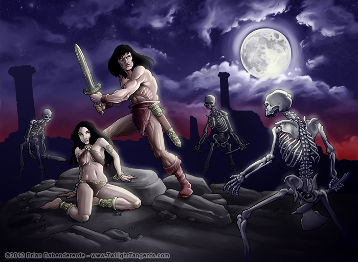 This was my second "Conan" piece, and like the first one, it's me branching out a bit from my typical pin-up stuff.