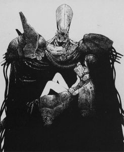 The grungey mechanical designs of Kobayashi's Dragon's Heaven influenced SepterraCore's aesthetic.