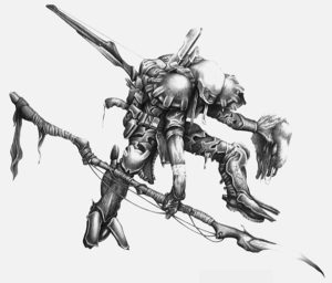 Nirasawa's fantastic illustrations also influenced the idea of a "blind cave fish" race of humanoid creatures living near the core.