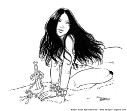 One of my favorites from an inking experiment. I just had fun with it.