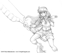 Another Sketch of Betty that I did for Capricon 07.