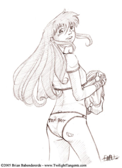 Another Acen sketch from 2005. Another pantless Betty. Makes ya Wonder....