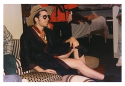 Chip on Pajama day. Check out those gams!