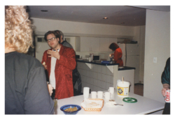 Keith and his smoking jacket on Pajama Day.